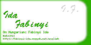 ida fabinyi business card